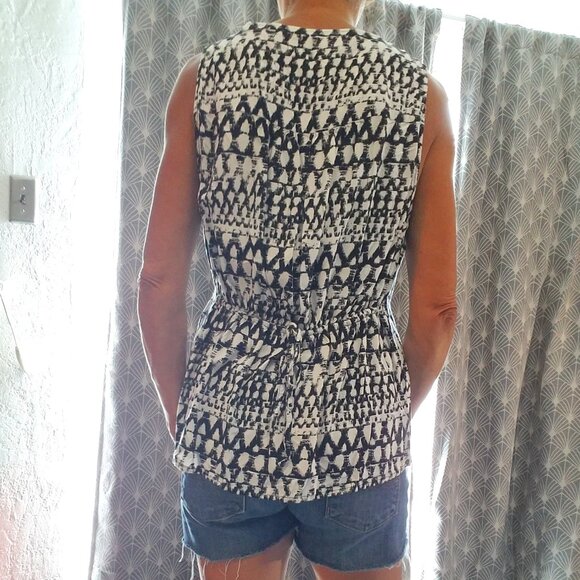 Great Northwest Indigo B&W Blouse - Picture 3 of 8